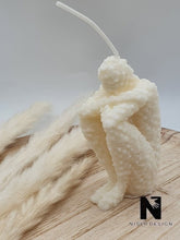 Lade das Bild in den Galerie-Viewer, Abstrakt Man Thinker Kerze Raps Wachs nature Neu - NISER DESIGN