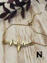 Lade das Bild in den Galerie-Viewer, Armband MYHEARTBEAT goldfarben mit verstellbarem Verschluss Neu - NISER DESIGN