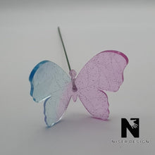 Lade das Bild in den Galerie-Viewer, Blumenstecker Schmetterling lila blau Neu - NISER DESIGN