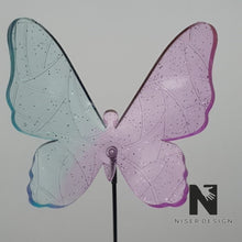 Lade das Bild in den Galerie-Viewer, Blumenstecker Schmetterling lila blau Neu - NISER DESIGN