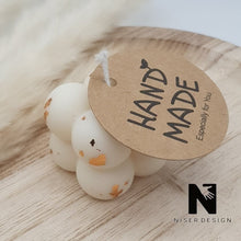 Lade das Bild in den Galerie-Viewer, Bubble Mini Shine Cube Kerze Rapswachs nature Neu - NISER DESIGN