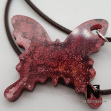 Lade das Bild in den Galerie-Viewer, Halskette Schmetterling DONNA rot weiß - NISER DESIGN