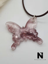Lade das Bild in den Galerie-Viewer, Halskette Schmetterling DONNA weiß braun - NISER DESIGN