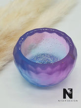 Lade das Bild in den Galerie-Viewer, Schälchen | Wachsschälchen MEDINA blau lila mit glow in the dark effect Neu - NISER DESIGN