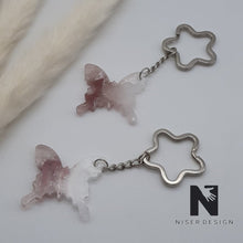 Lade das Bild in den Galerie-Viewer, Schlüsselanhänger Schmetterling DONNA weiß braun - NISER DESIGN