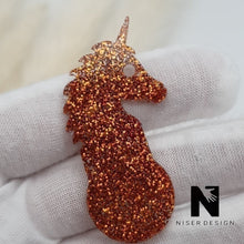 Lade das Bild in den Galerie-Viewer, Einkaufswagenlöser EINHORN kupfer glitzernd - NISER DESIGN