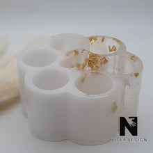 Lade das Bild in den Galerie-Viewer, Organizer MARY aus Resin in Weiss mit goldenen Flakes Neu - NISER DESIGN