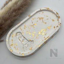 Lade das Bild in den Galerie-Viewer, Schale Tablett Tray NORDLICHT mit Blattgold neu - NISER DESIGN