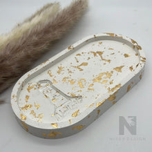 Lade das Bild in den Galerie-Viewer, Schale Tablett Tray NORDLICHT mit Blattgold neu - NISER DESIGN