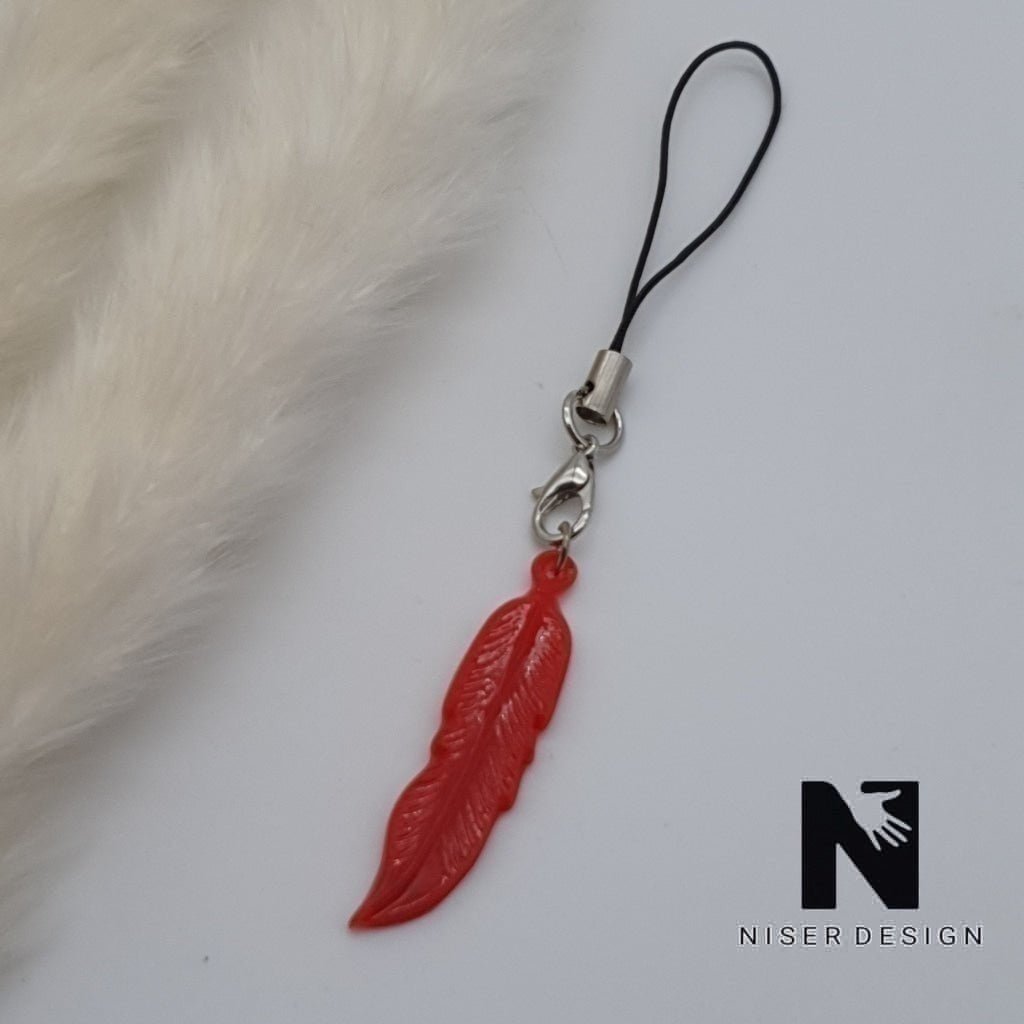 Handy Anhänger FEDER rot - NISER DESIGN